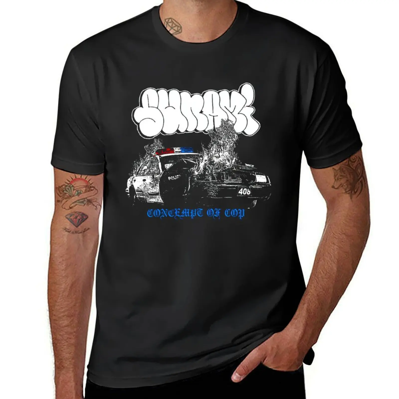 Sunami Contempt Burn Car T-Shirt Blouse hippie clothes customs design your own men clothings