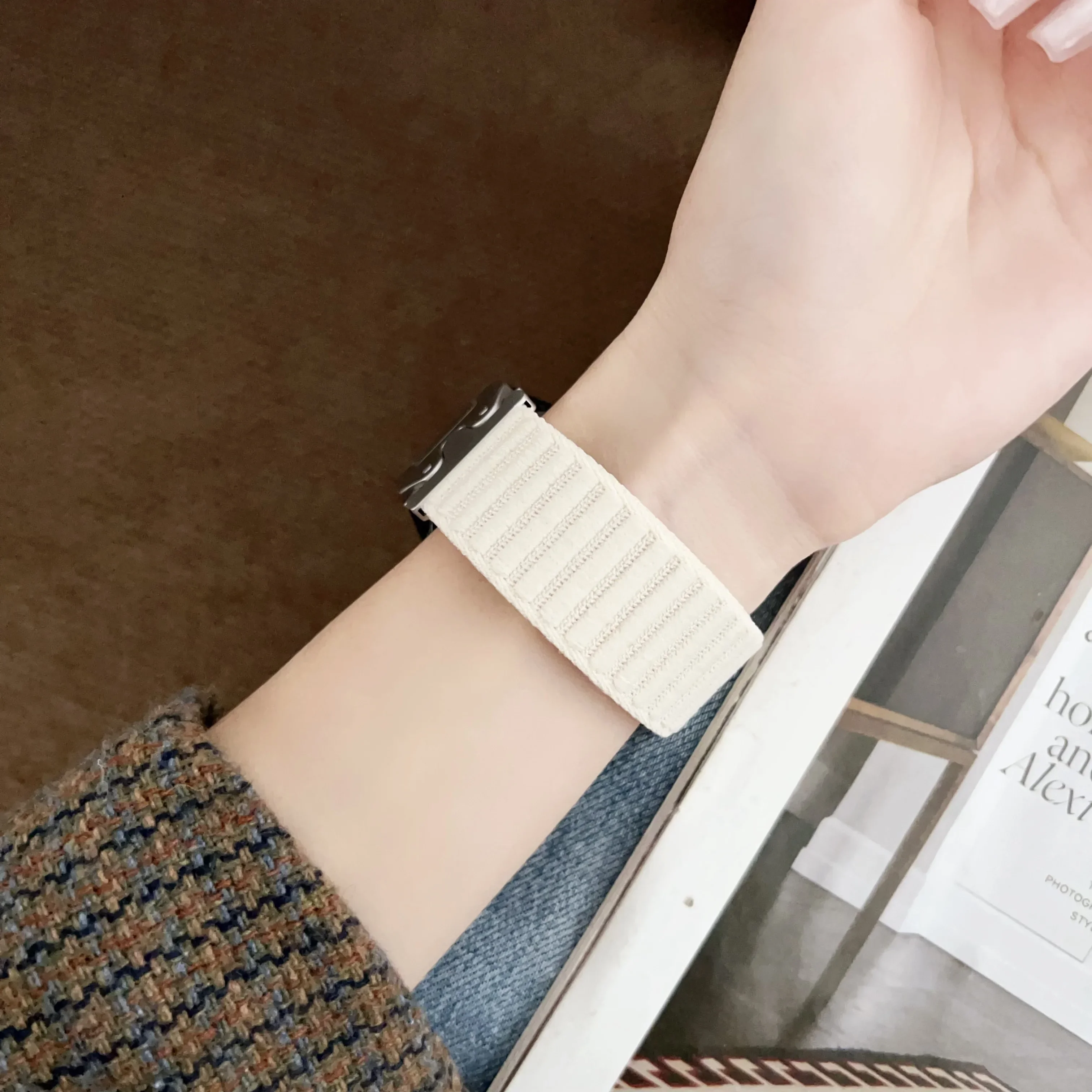 22 مللي متر جبال الألب حلقة النايلون الفرقة لهواوي ساعة GT5 5Pro GT4/3 2 2e 46 مللي متر الرياضة حزام لسامسونج غالاكسي الترا 47 مللي متر جير S3 سوار