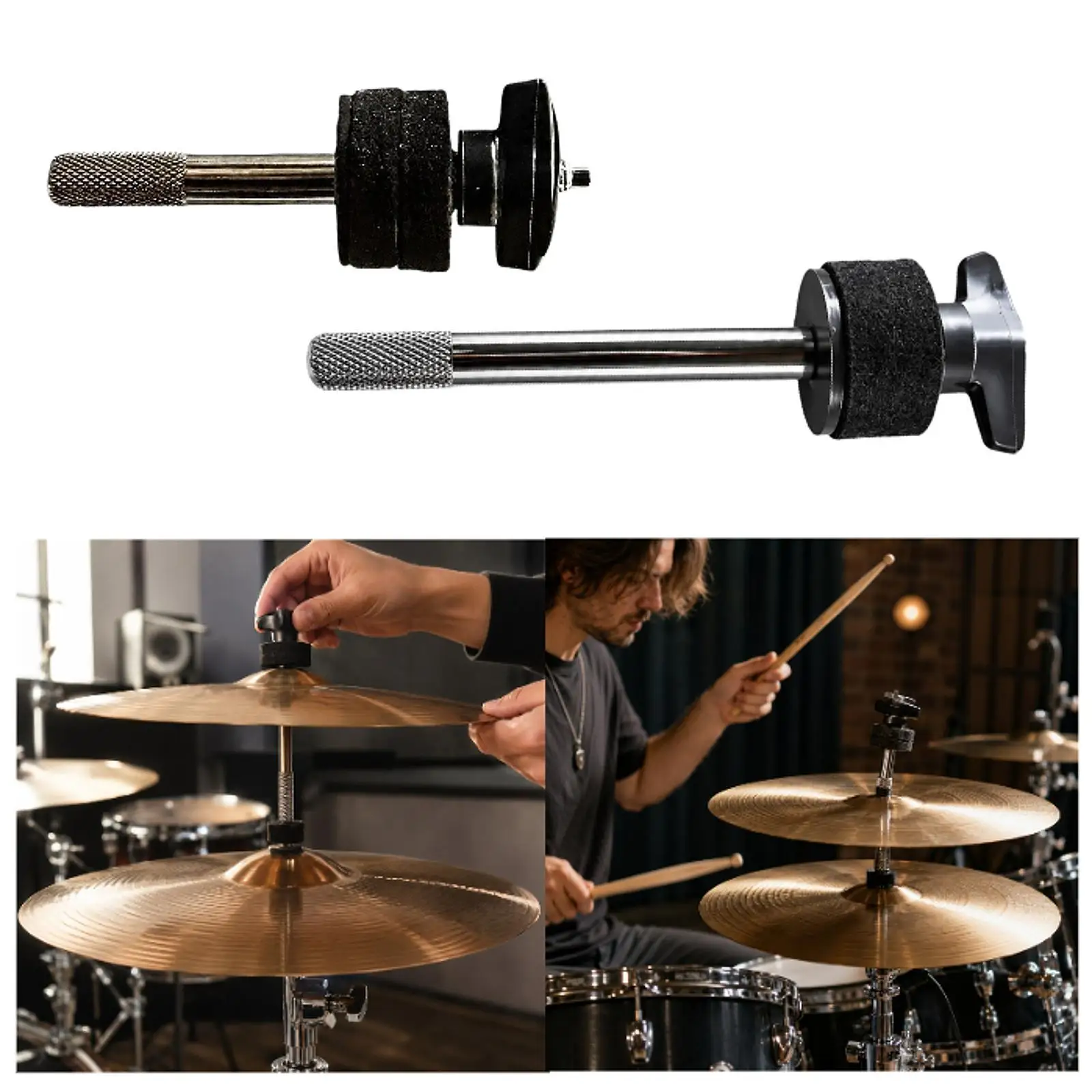 Cymbal Stacker Supplies, Portable Metal Convenient Easy to Use Attachment Replacement for Drummers Drum Set Bands Percussionists