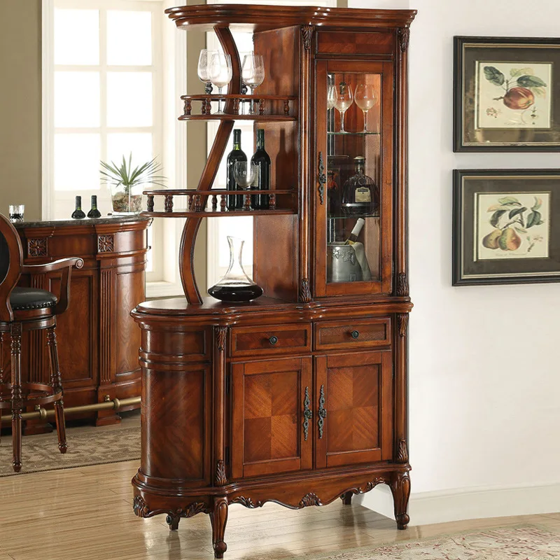 النمط الأمريكي، الخشب الصلب، بهو، خزانة مزخرفة، على الوجهين، متعددة الوظائف، مدخل، قسم #3