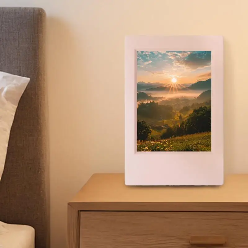 芸術的なUV保護額縁、卓上およびデスクトップディスプレイ用の垂直フィルムフレーム、3インチフィルム