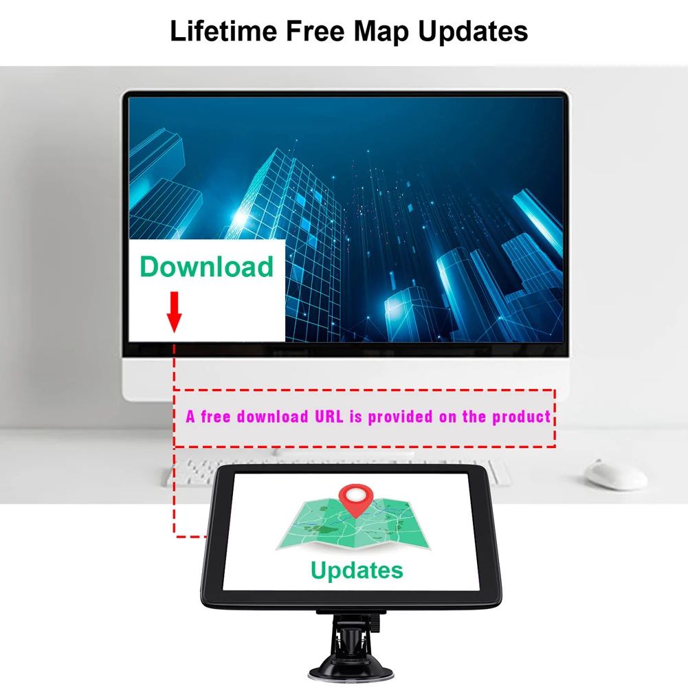 5 Inch Car GPS Navigation HD Touch Screen Sat Nav 256MB+8G Portable Navigator Mini USB TF EU AU North America Map Speeding Alarm