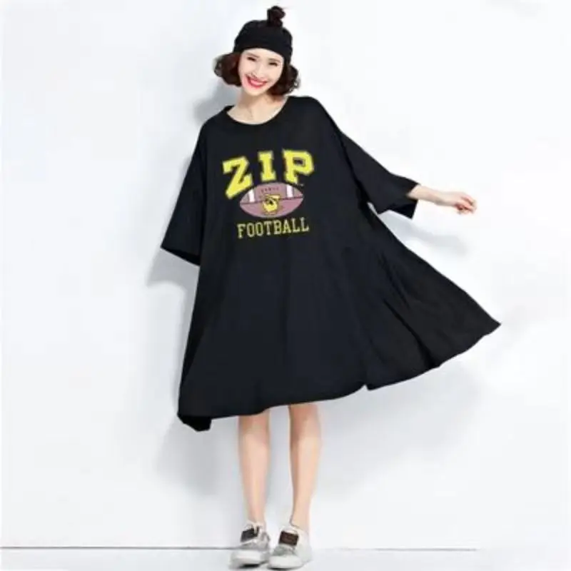 DAYIFUN-Women Short Sleeve T-Shirt Loose O-Neck Tops Casual Cotton Graphic Printing Tees Large Size Harajuku Tshirt Summer 2023