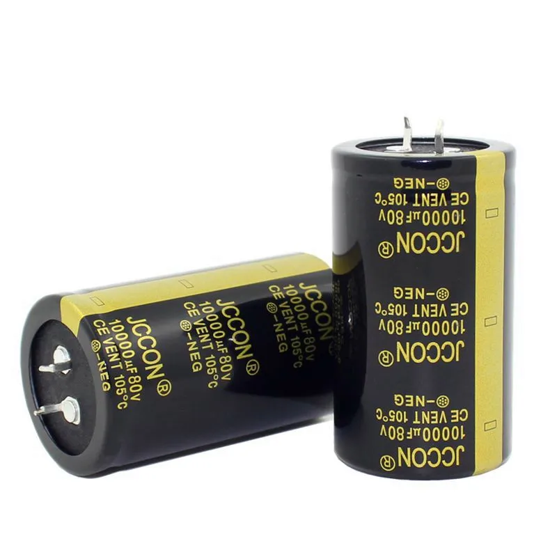 2PCS JCCON Audio Electrolytic Capacitor 25V 35V 50V 63V10000uf 80V 100V 10000UF For Hifi Amplifier High Frequency Low ESR 30*50