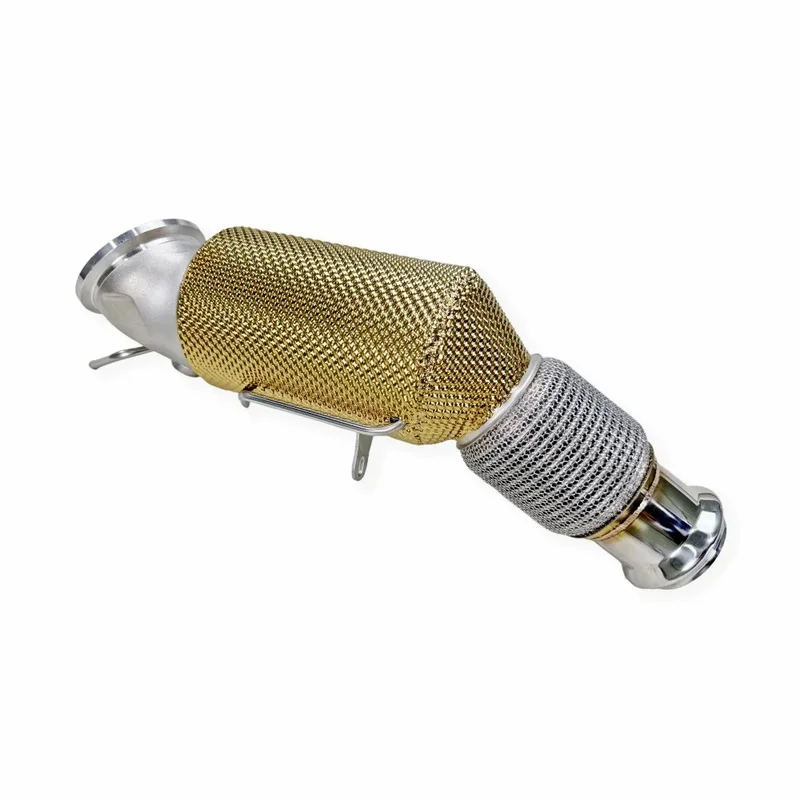 Custom High Flow Insulation Downpipe for BMW 3Series 320i 325i 330i 330E G20 G28 2.0TB48 Exhaust Pipes No Engine Fault Indicator