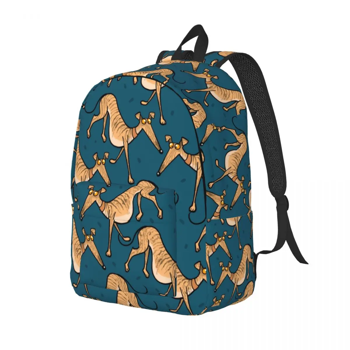 Custom 3D Print Kawaii Greyhound Dog Canvas Backpacks Whippet College School Travel Bags Women Men Bookbag Fits 15 Inch Laptop