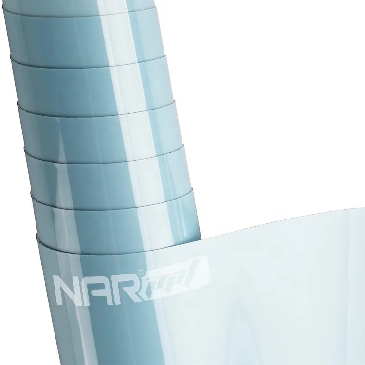 NARPPF 자동차 선루프 보호 필름 블랙 자동차 루프 스카이라이트 아이스 아머 신축성 있는 라이트 블루 아이스 아머 필름