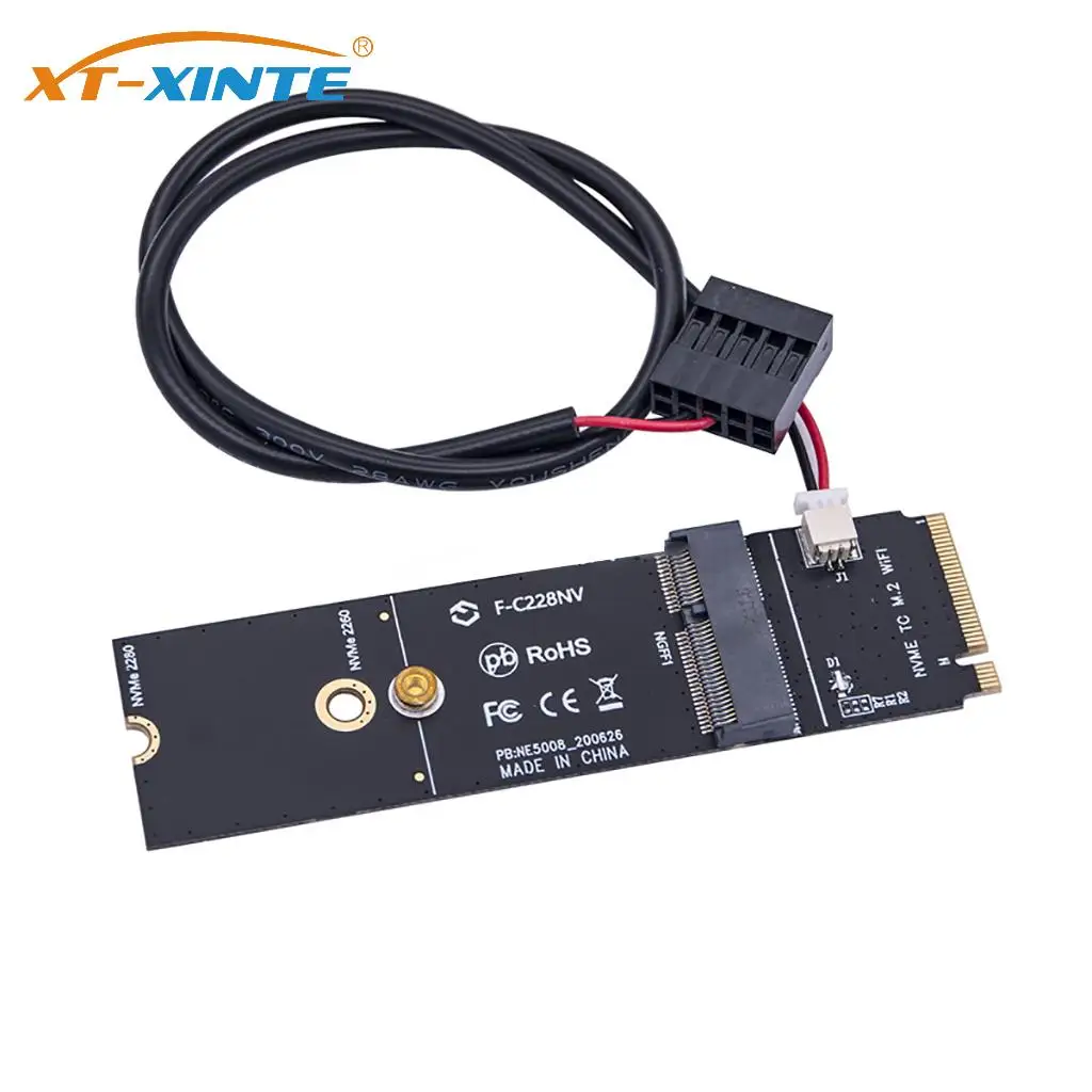 

Для беспроводной сетевой карты M.2 к адаптеру NVME SSD для настольного ПК AX210 AX200 9260AC 8265 7265 RTL8852MT7921K Сетевая карта