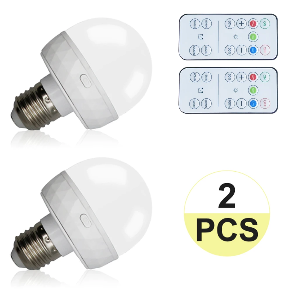 

2PCS 5w LED Colorful Light Bulb Remote Control E27 Base Color Changing Atmosphere Light Bulb for Bar KTV Party