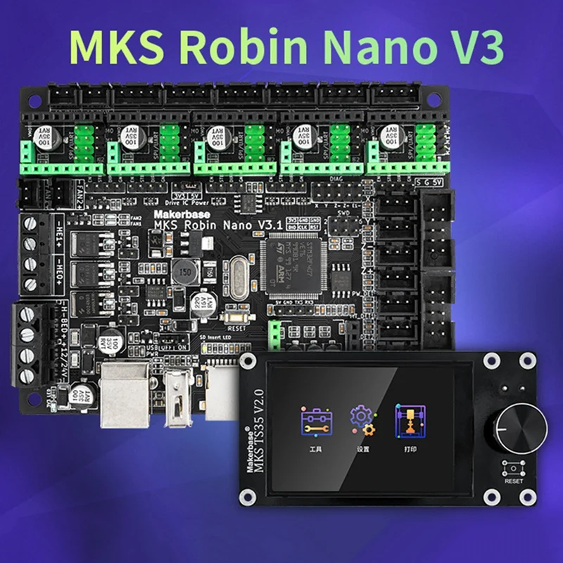 เมนบอร์ดคอนโทรลเลอร์สำหรับเครื่องพิมพ์บอร์ดคอนโทรล1ชุดมาเธอร์บอร์ดคอนโทรลเลอร์ M4คอร์พร้อมหน้าจอสัมผัส TFT