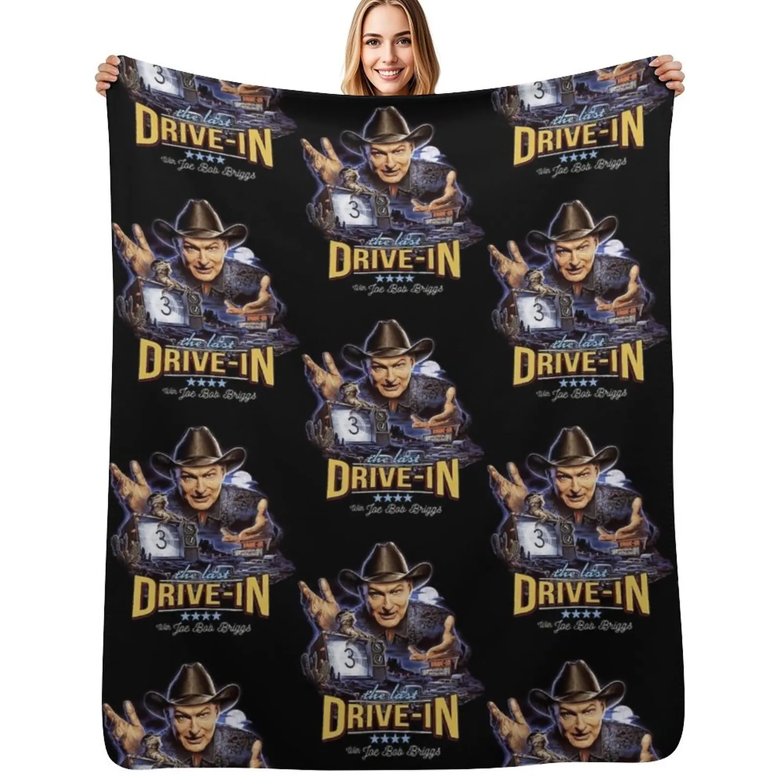 

Joe Bob Briggs Last Drive-In Throw Blanket Cozy Light Blanket for Travel Camping Picnic