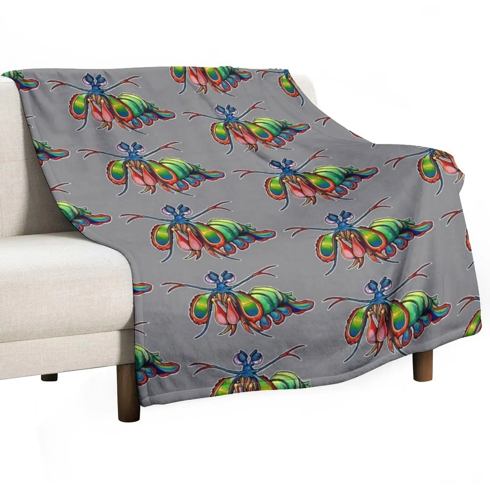 Mantis shrimp of doom Throw Blanket anime Softest Sofa Throw Soft Big Soft Large Blankets