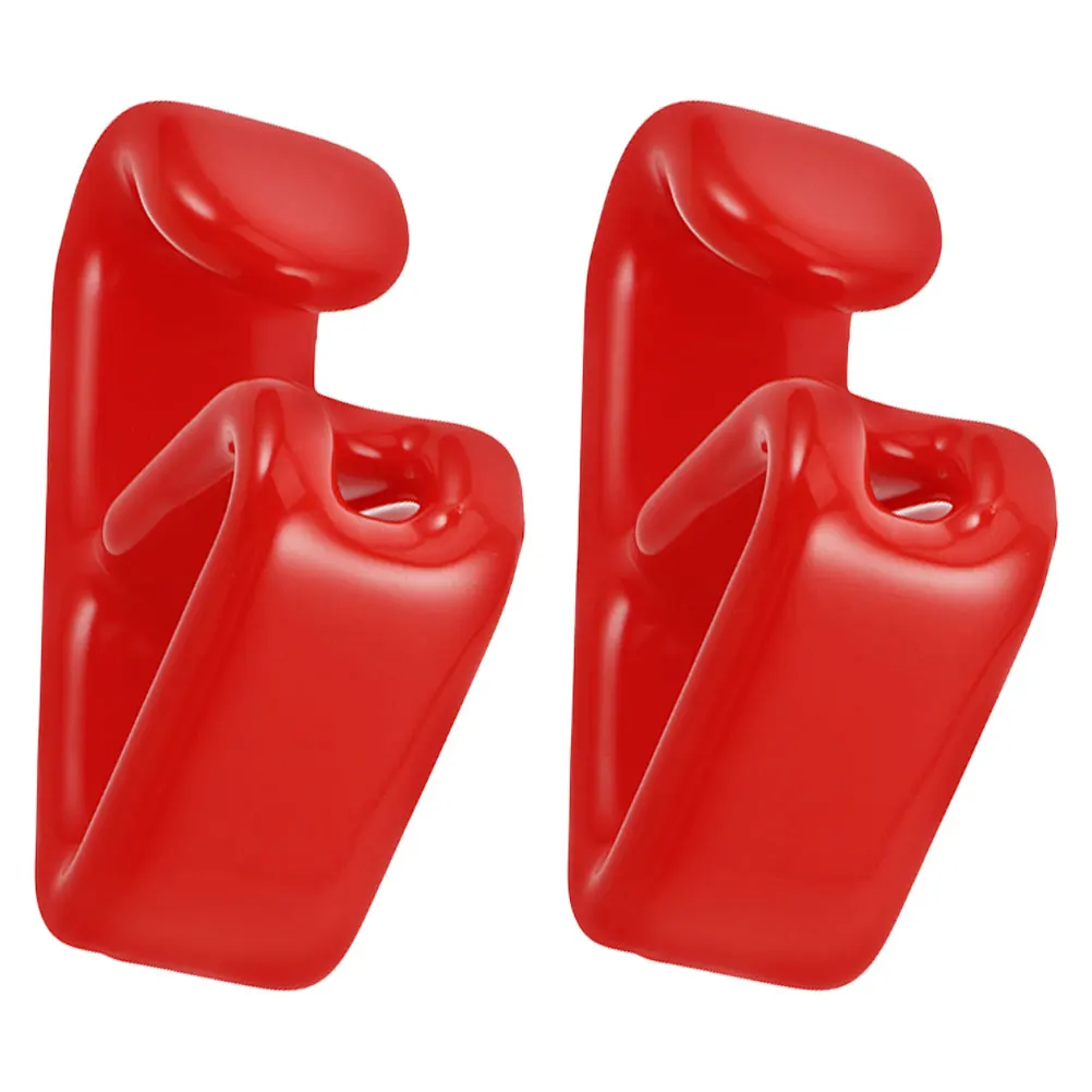 

2pcs Car Hub Hooks Durable Plastic Coated Rim Display Metal Antislip Portable Hanging Rack for Tire Storage Red Rim Display