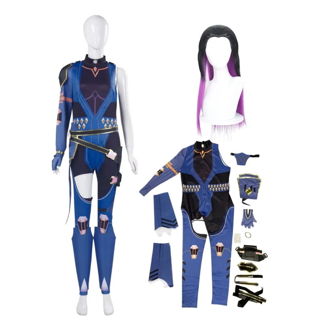 

Reyna Cosplay Costume VALORANT Reyna Jumpsuits Wig Reyna Rompers Masquerade Women Costumes Halloween Party Role Playing Outfit