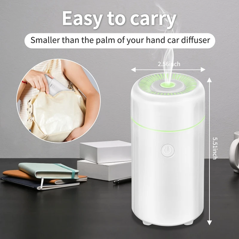 ناشر رائحة USB للسيارة للزيوت الأساسية ، ناشر زيت العلاج العطري ، المنزل والسفر ، 7 ألوان