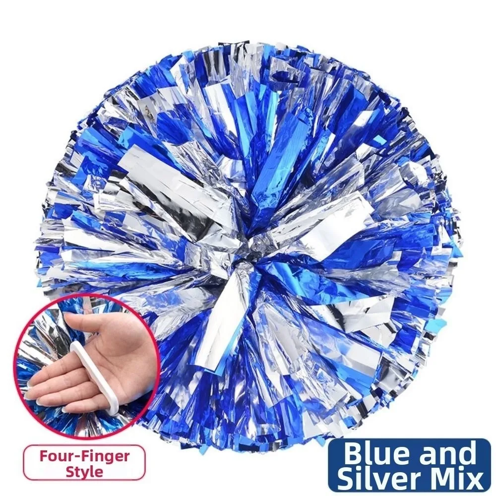 

28 см детские игровые помпоны, разноцветные помпоны с четырьмя кольцами на палец, подбадьющий мяч, реквизит, домашний спортивный матч, вокальный мяч