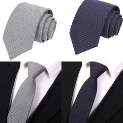 Wool Classic Wedding Tie For Man Stripe Solid Color Casual Party Necktie Adult Ties One Piece