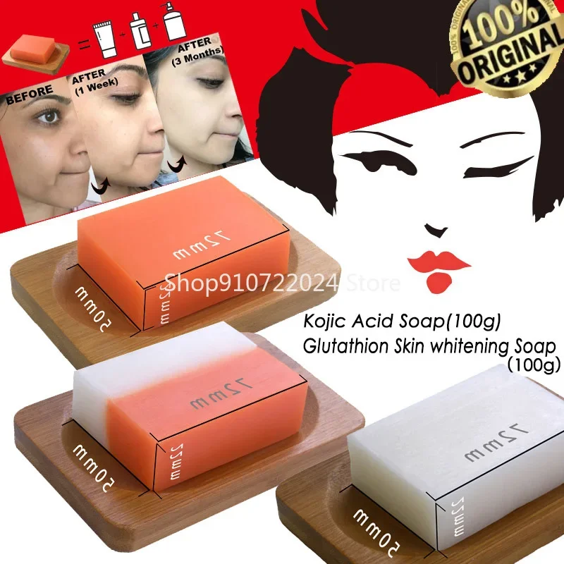  Acid Glutathion Skin Whitening Soap Dark Black Skin Lightening Soap  Acid Glycerin Brighten Face Body Skin Bleaching