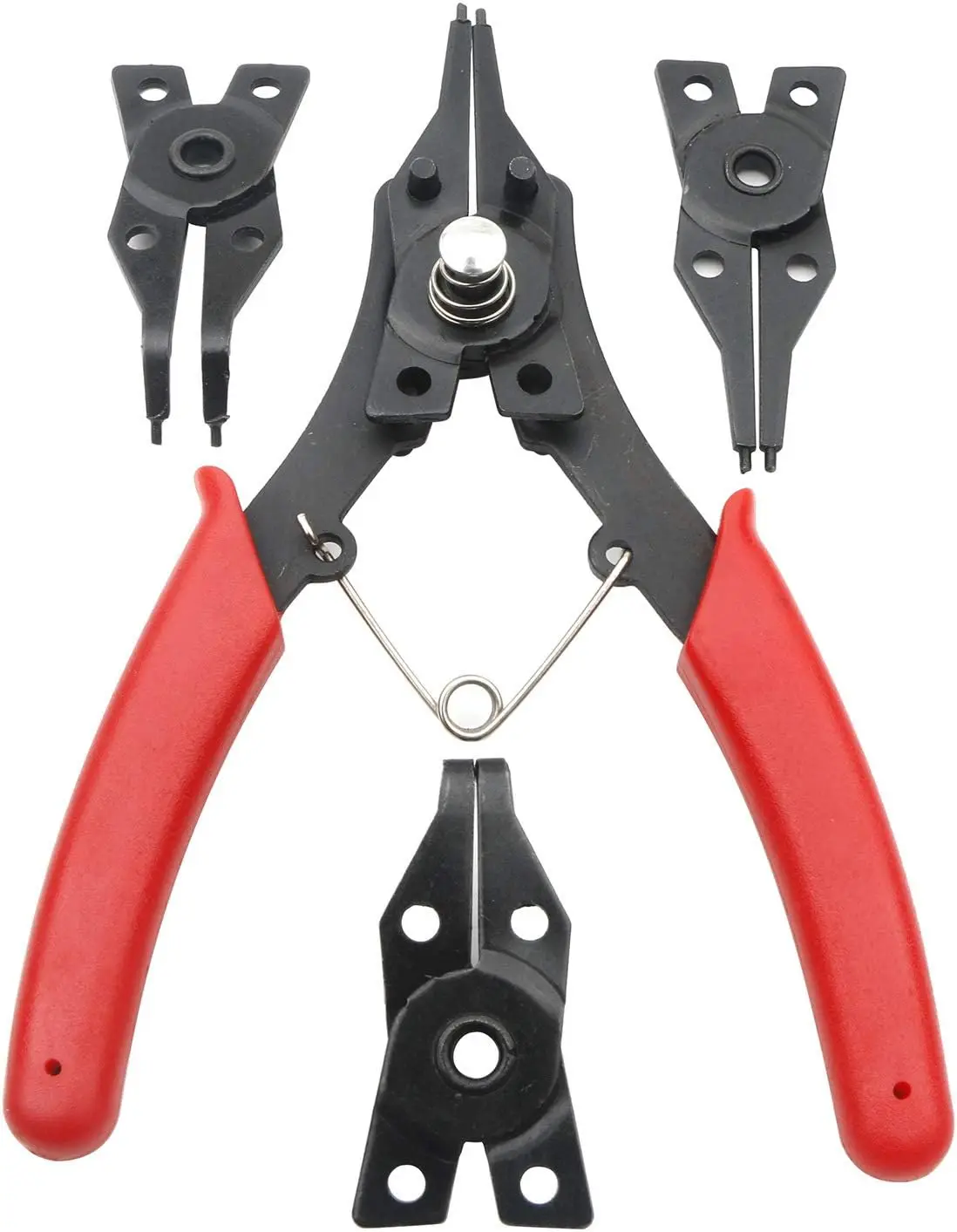 4 in 1 Snap Ring Pliers Set for Removal of Retaining Clip Circlip Snap Rings Wrist Pin Clips Internal External CirClips