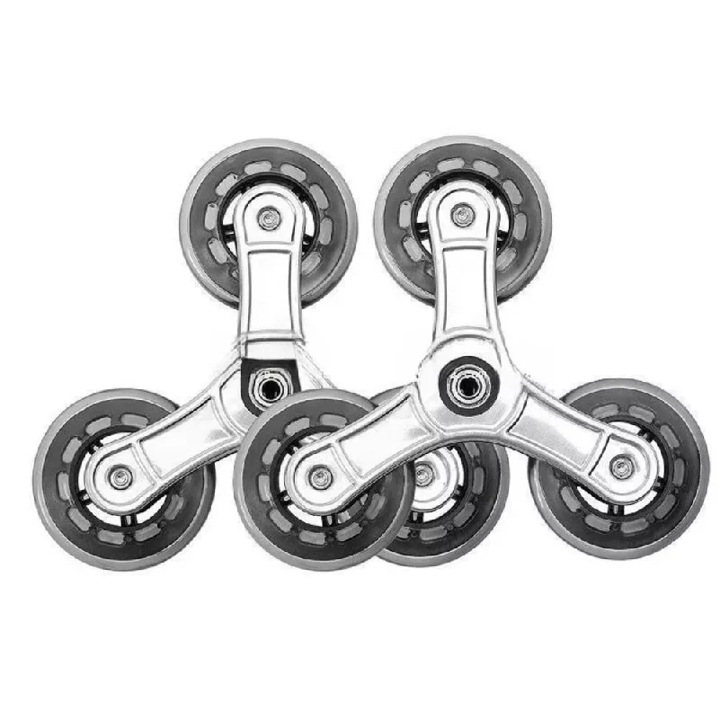 Stable Metal Frame Plastic Wheels Plastic Pu Stair Climbing Wheels Triangle Multi-Purpose Cart Wheels Stair Climbing