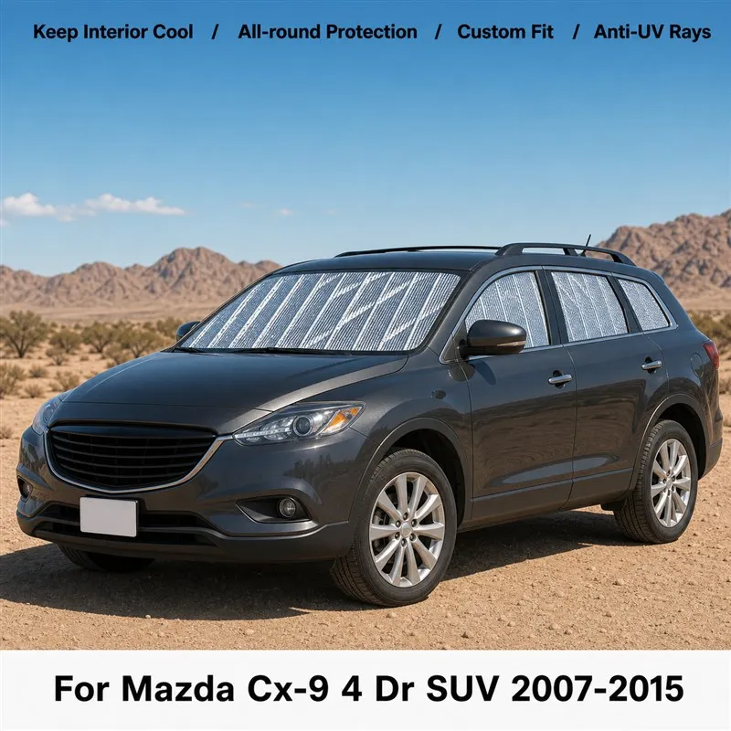 For Mazda Cx-9 4 Dr SUV 2007-2015 Full Set Car Window Sunshades UV Block Privacy Heat Insulated Foldable Car Curtain
