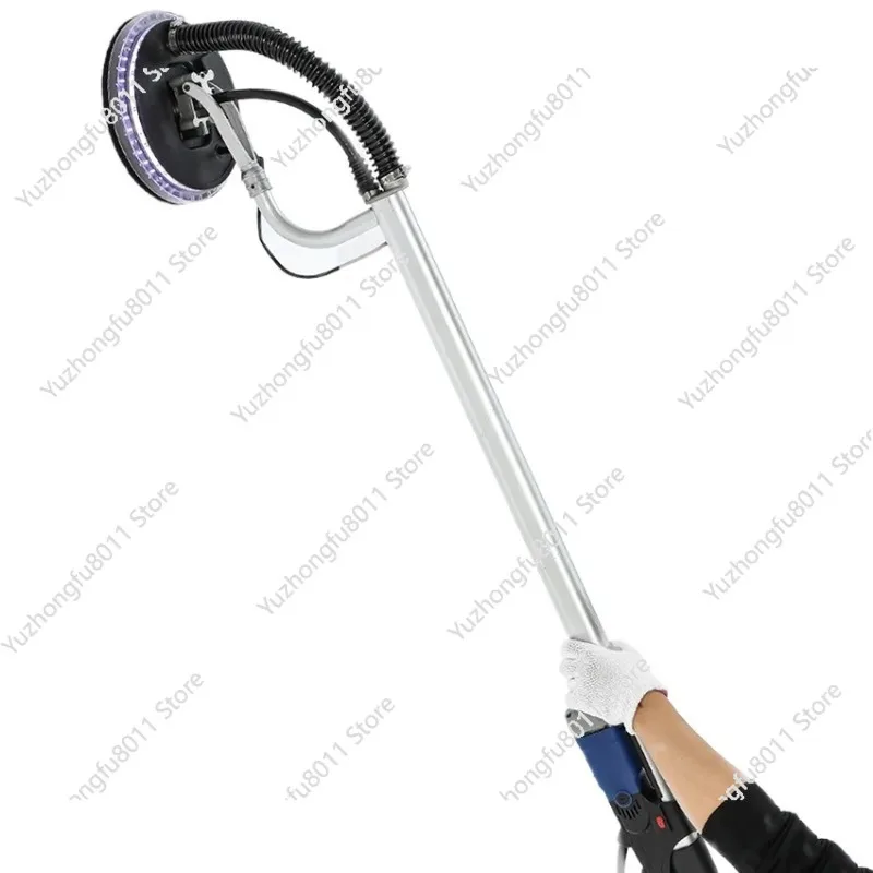 

710 Вт 1,6 м телескопическая шлифовальная машина для стен с длинным полюсом, шлифовальная машина для дисков, электрическая шлифовальная машина для стен, полировщик со светодиодной подсветкой, 220 В