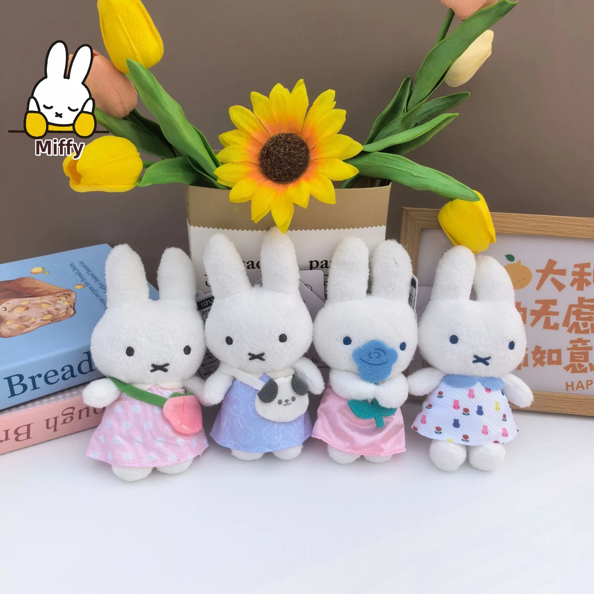 

Милая плюшевая игрушка Miffy Rabbit, корейский Instagram мультяшная кукла-кролик, брелок в подарок