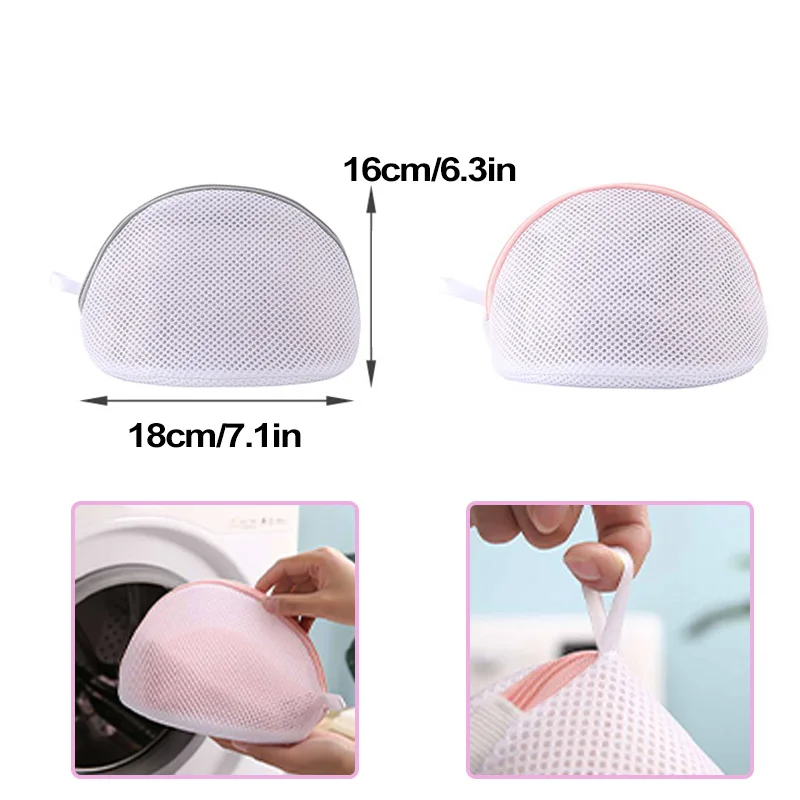 Bra Washing Laundry Bags 4 PCS Shell Shaped Wash Lingerie Mesh Bag With Zipper For Washing Machine Stocking