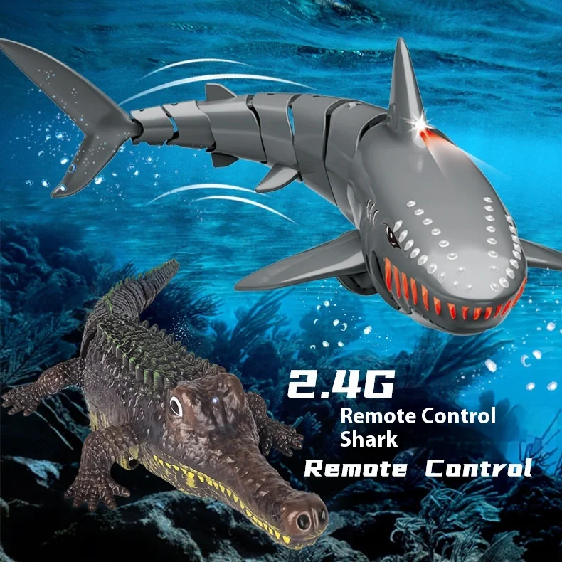 

Wireless Remote Control Shark Toy 2.4G Simulation Bionic Aquatic Mechanical Children's Gift for Playing in Water
