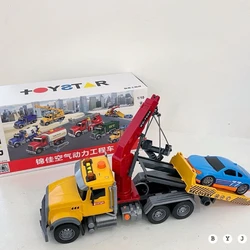 1:18 Plastic Tow Truck Big Cement Mixer Toy Truck Model  Inertial Vehicle Toys Without Remote Control Toy Car For Boys And Girls