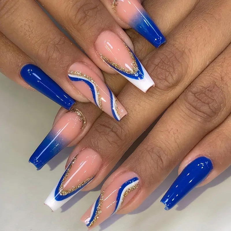 homecoming nail ideas for blue dress Ren Cut Out Maxi Dress main image 0