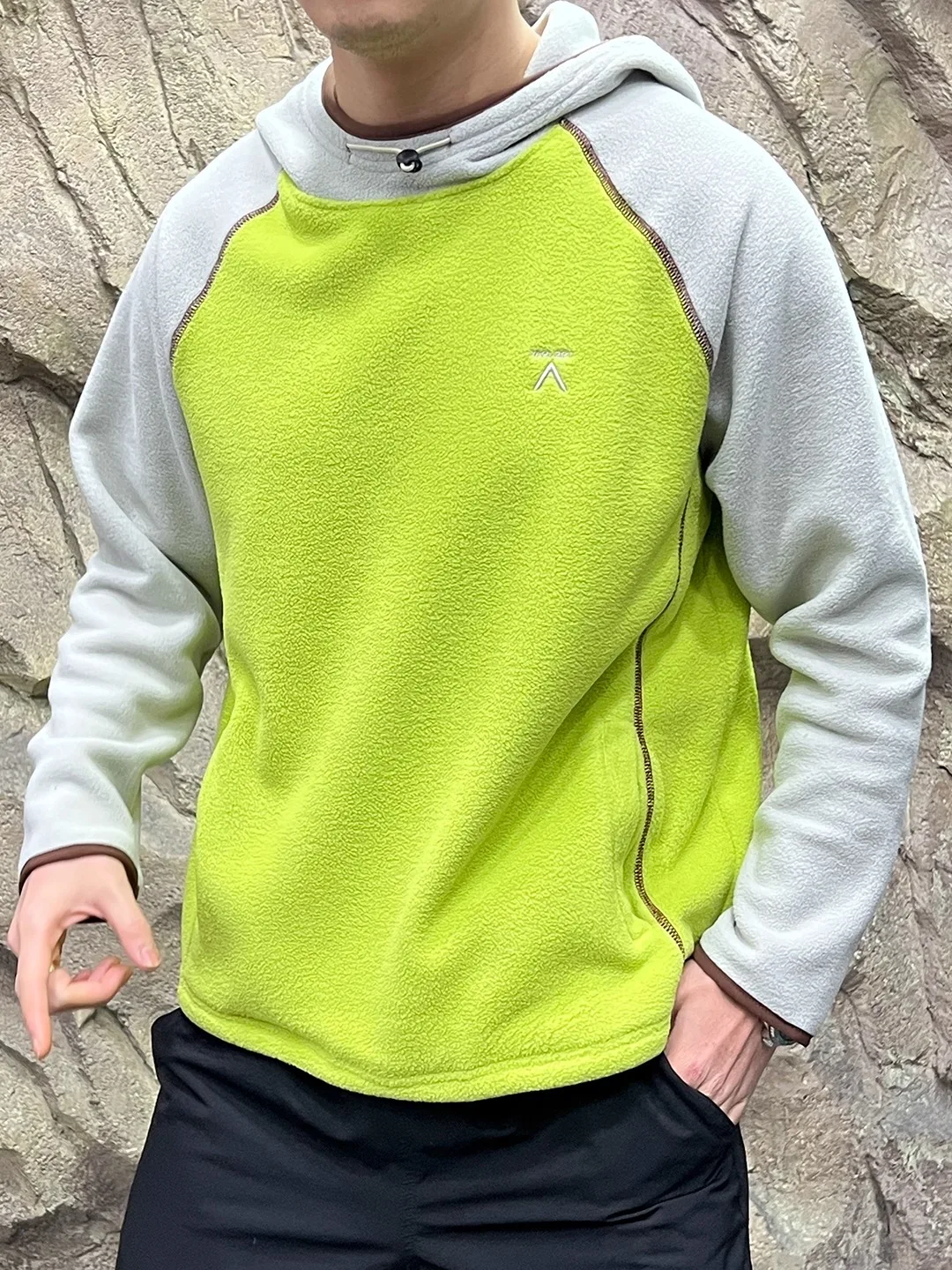 

Autumn Winter Thi Warm 3D Color Blo Couple Hooded Fce Sweatirt Stand Fit Long Sve Casual Sle Polyester Fiber