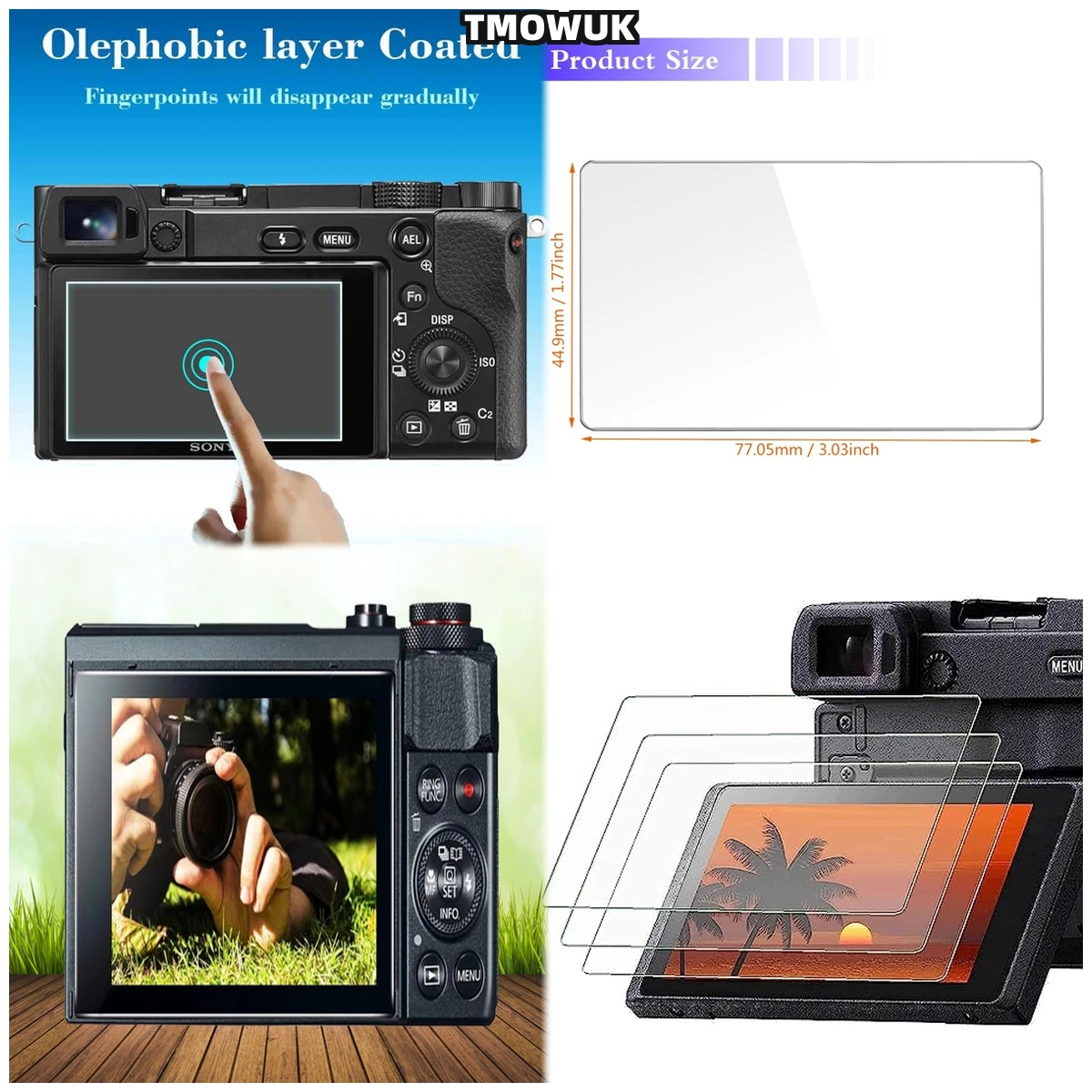 

Anti-Fingerprint Tempered Glass For Sony Alpha A6600 A6000 A6100 A6300 A6400 A5000 NEX-Series