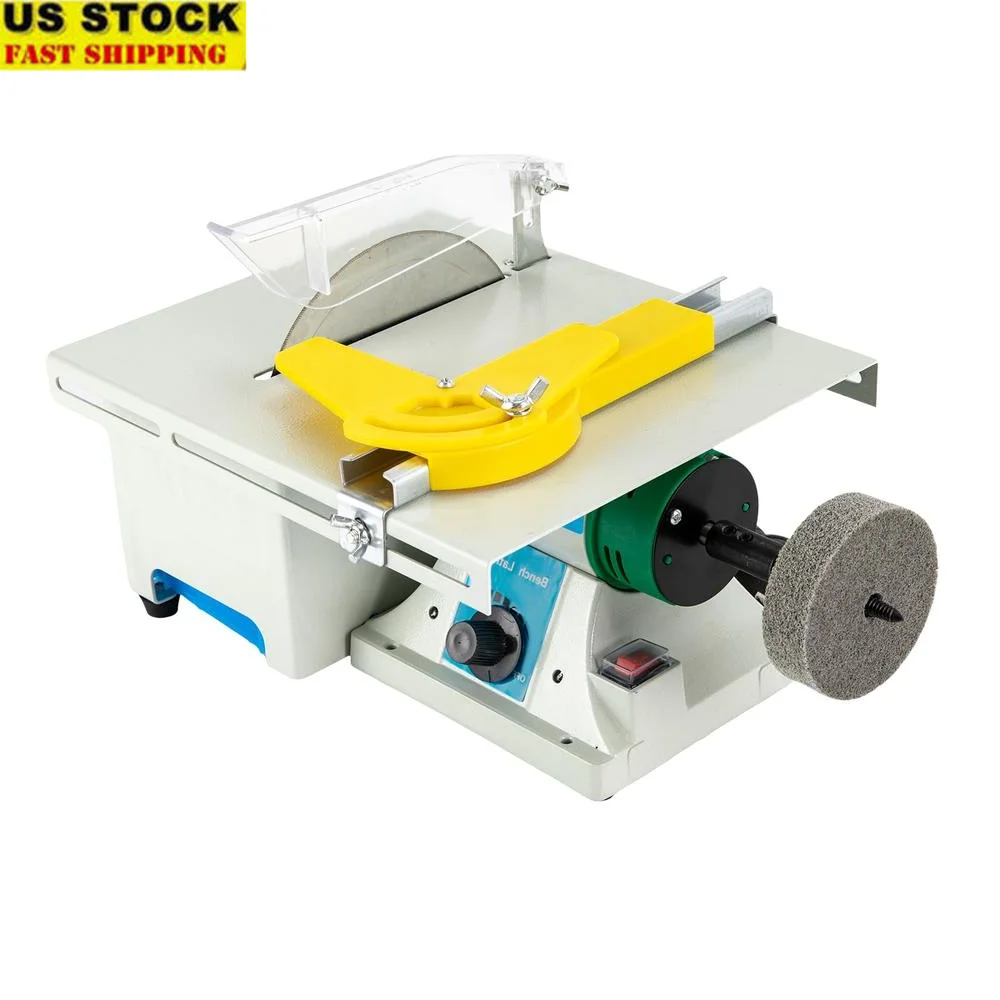 Jewelry Rock Lapidary Saw 750W Multifunctional Bench Grinder Polisher Kit Complete Accessories High Efficiency Angle Ruler Safe