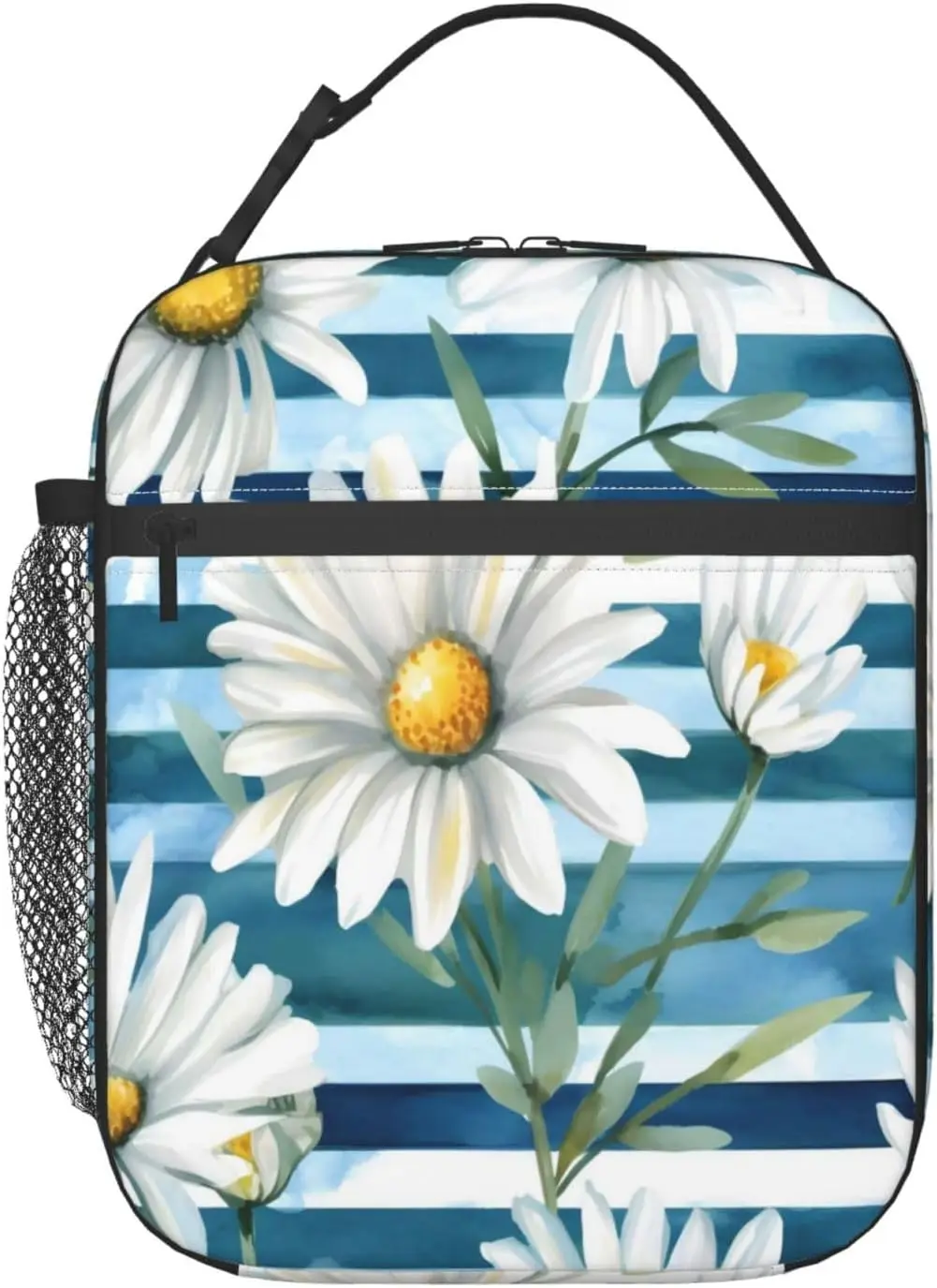 

LunchDaisy Stripes Bag Box for Women Men Adults Insulated Reusable Bags Leakproof Thermal Cooler Bag Meal Pre