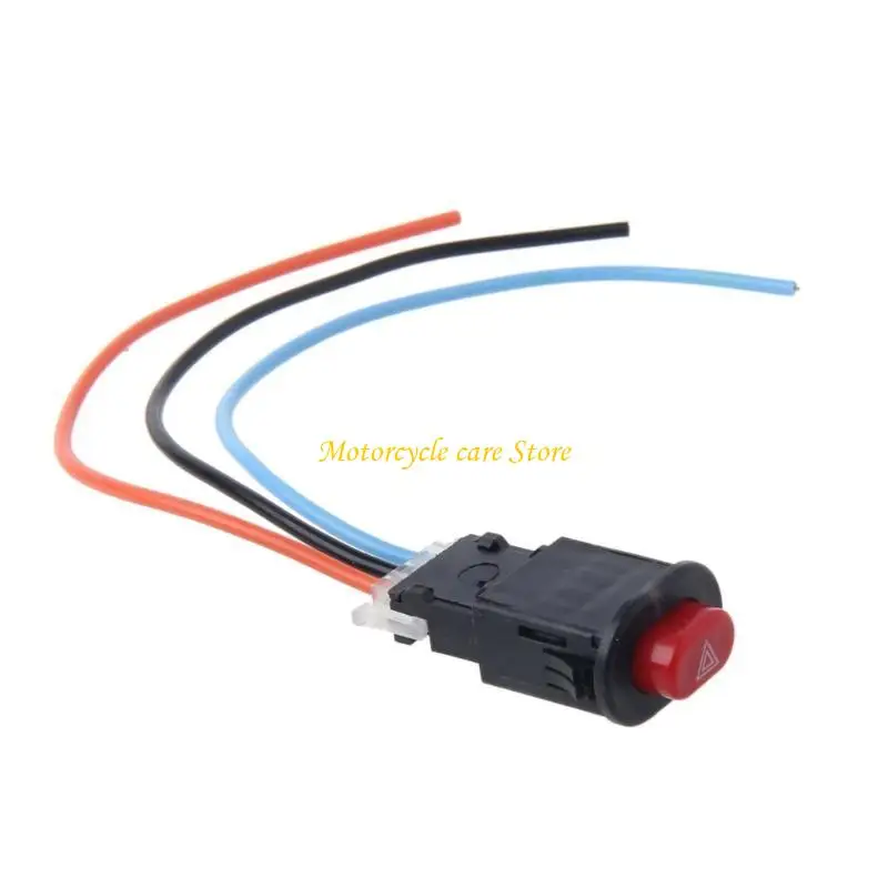 U75F Motorcycle Switch Hazard Light Switch Button Electric Vehicle Double Flash Warning Emergency Lamp Flasher