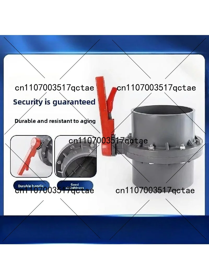 UPVC PVC Plastic Integrated Butterfly Valve DN110 for Seaside Breeding
