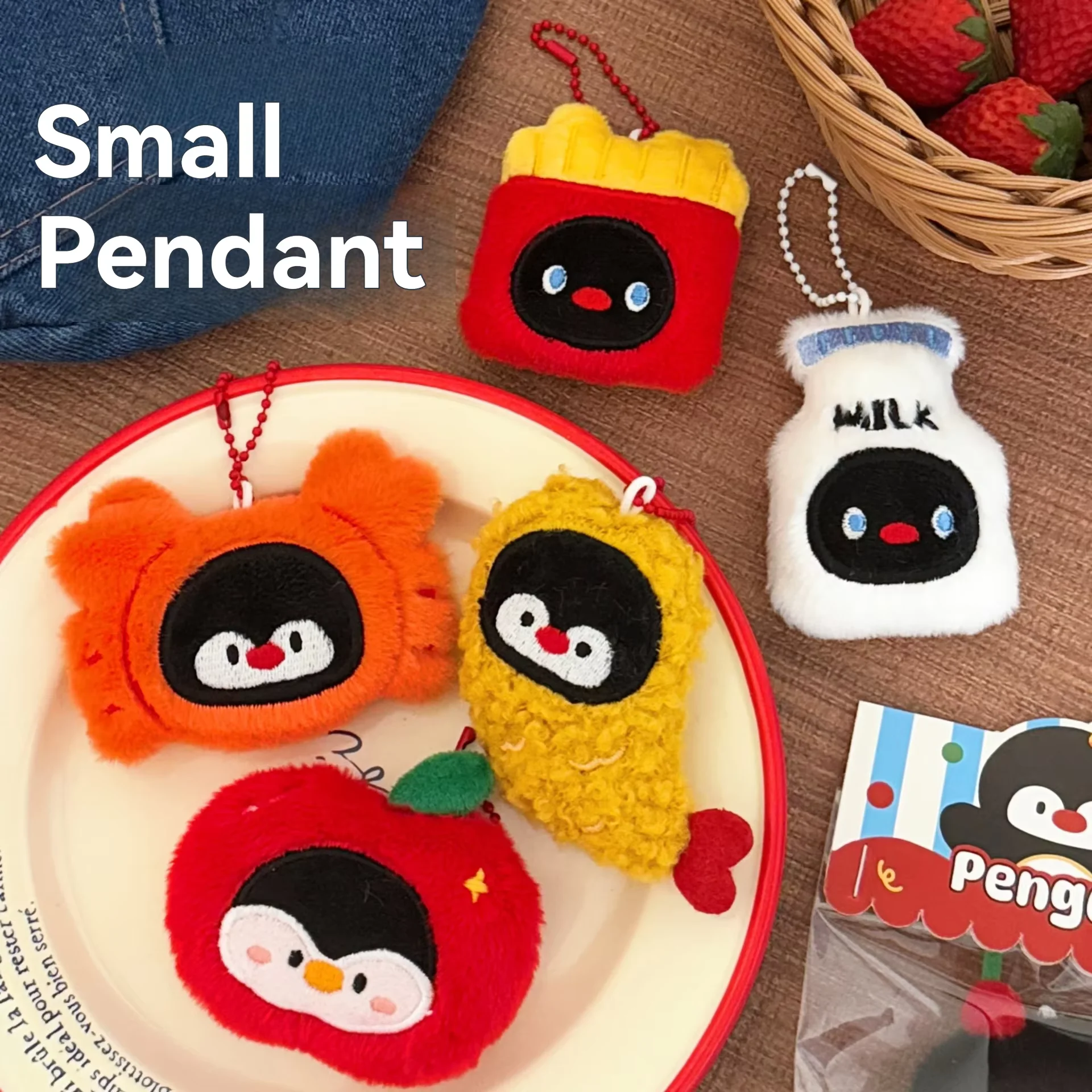 1/9/18 Pcs Cartoon Penguin Pendant Cute Plush Pendant Backpack Keychain view 5