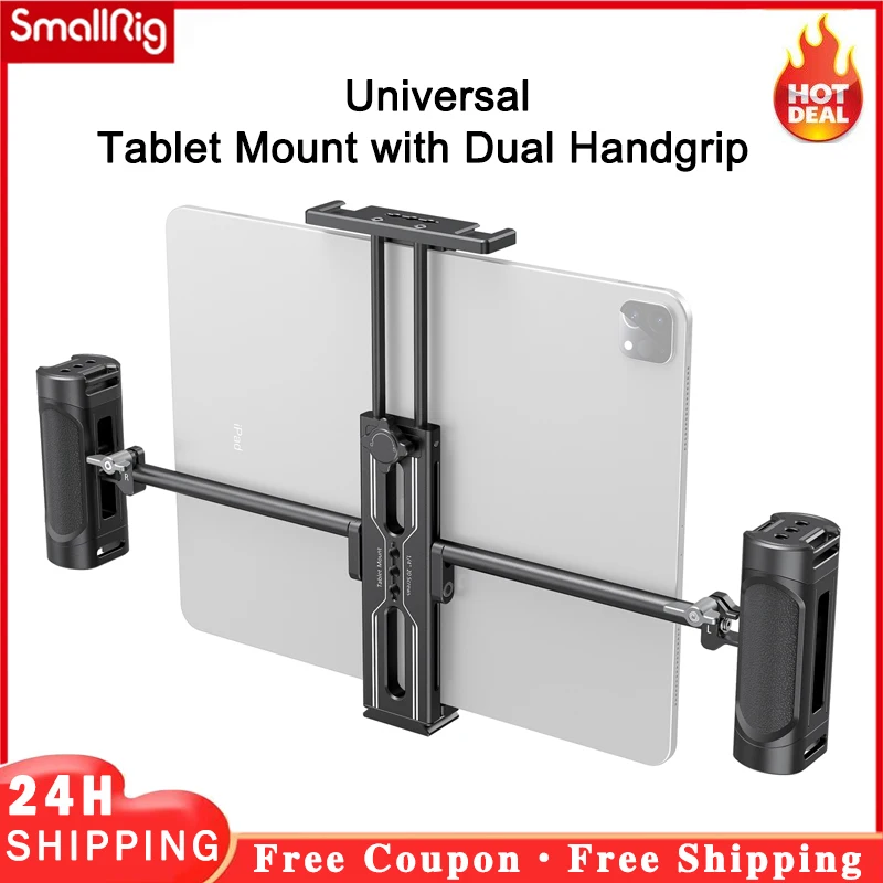 SmallRig Tablet Holder with Dual Handgrip For iPad Stand compatible with iPad 7.9\