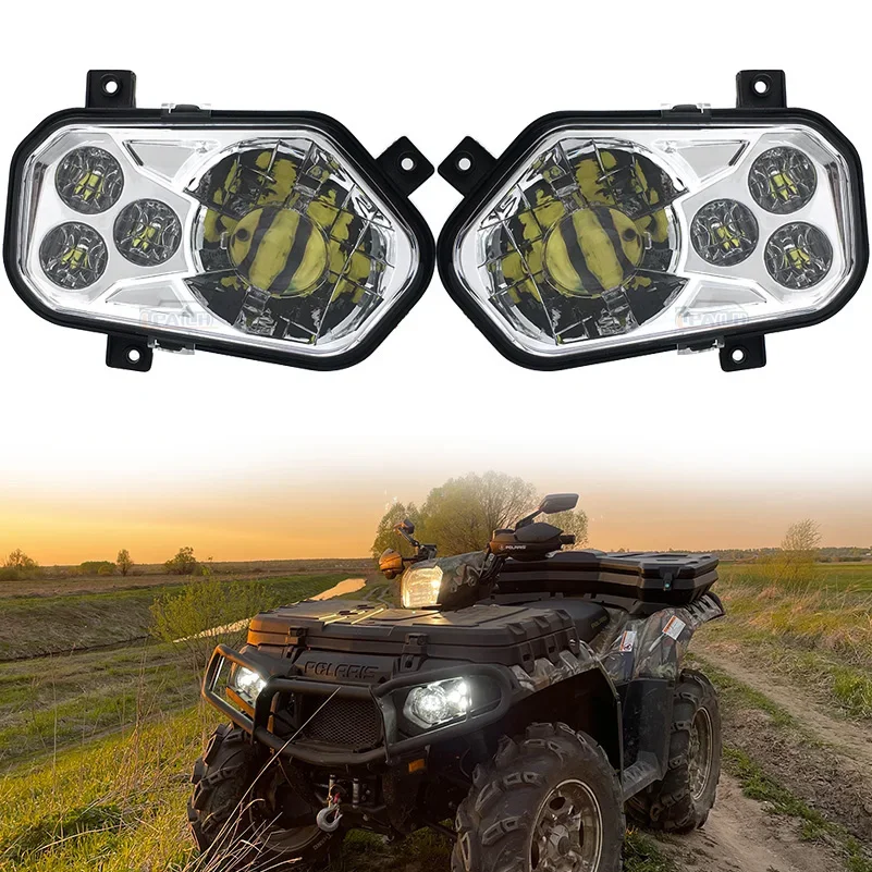 2szt Polaris ATV LED Reflektor High Low 12-24V Dla 2012-2013 Polaris RZR S Side X Sides i 2012-2013 Sportsman RZR 800 900 570