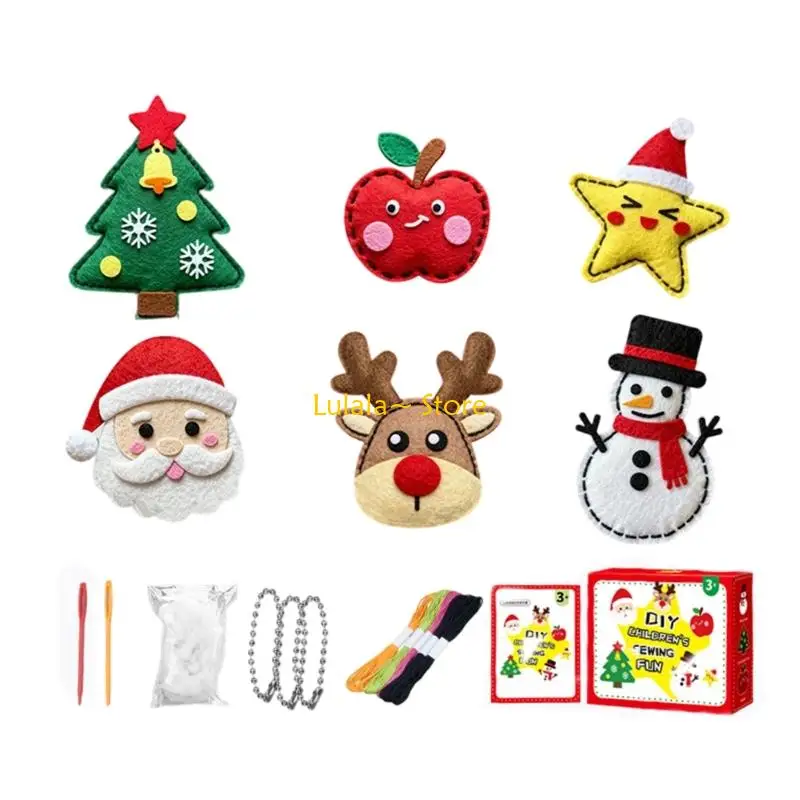 Y4QA Handmade Craft Sewing Kits for Children Patience Concentration Training Activity