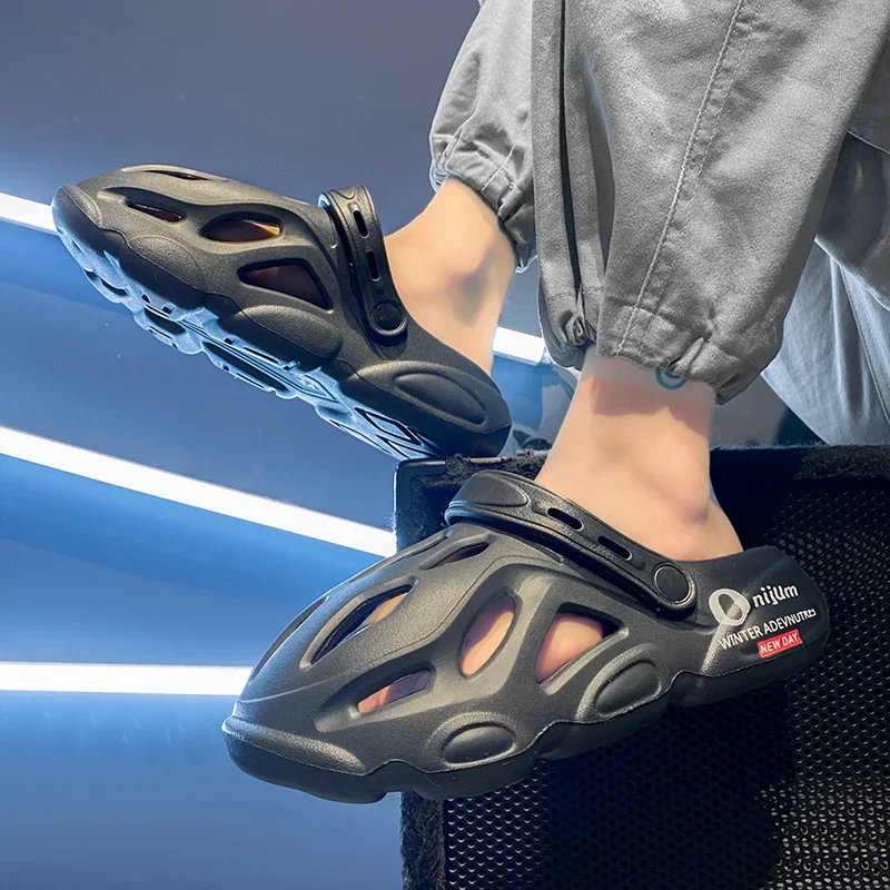 Sandales pour hommes 2025 hommes pantoufles été EVA plate-forme à semelles souples diapositives sandales intérieur extérieur marche plage tongs chaussures