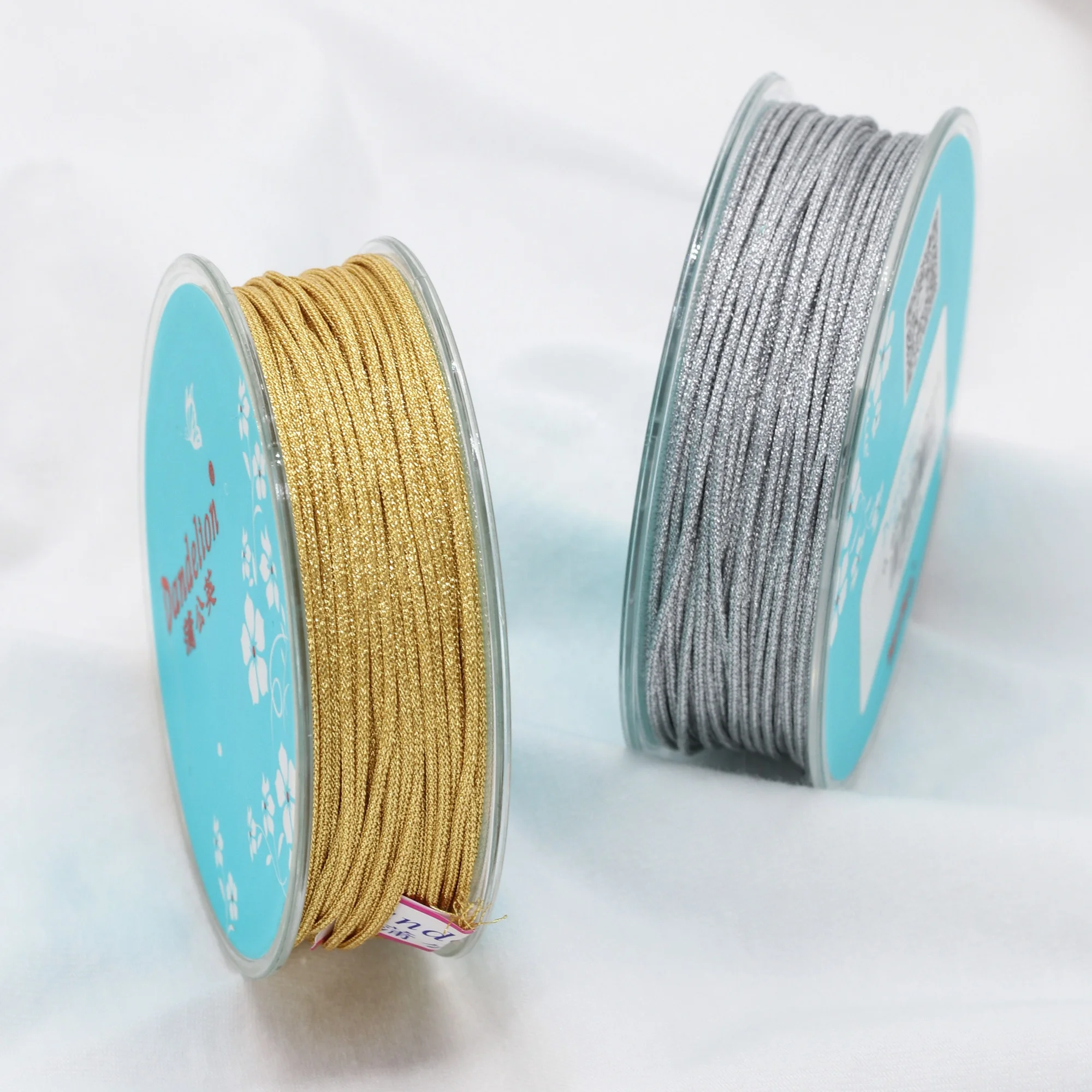 Dandelion G 0.65&0.85mm Jewelry Cord Polyester Cord Jewelry Accessories Bracelet and Necklace Material 5 Colors Gold Silver