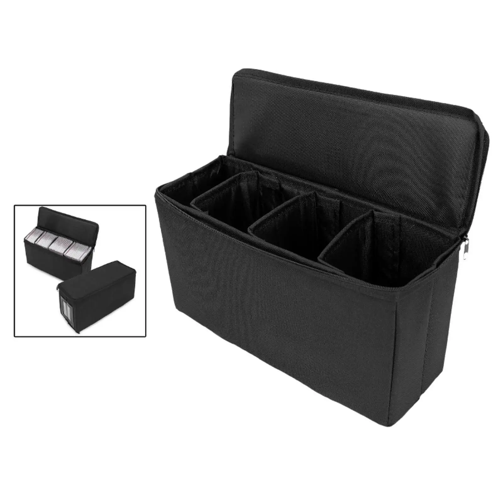 

Graded Card Storage Box, Trading Card Storage, Compact Container with Dividers Card Organizer, Storage Holder Home Decorative