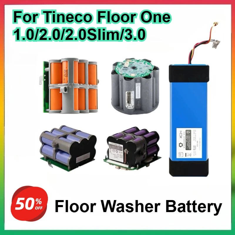 

High-Quality Floor Washer Battery for Tineco Floor One 1.0/2.0/2.0Slim/3.0 Rechargeable Lithium Battery Pack Accessories