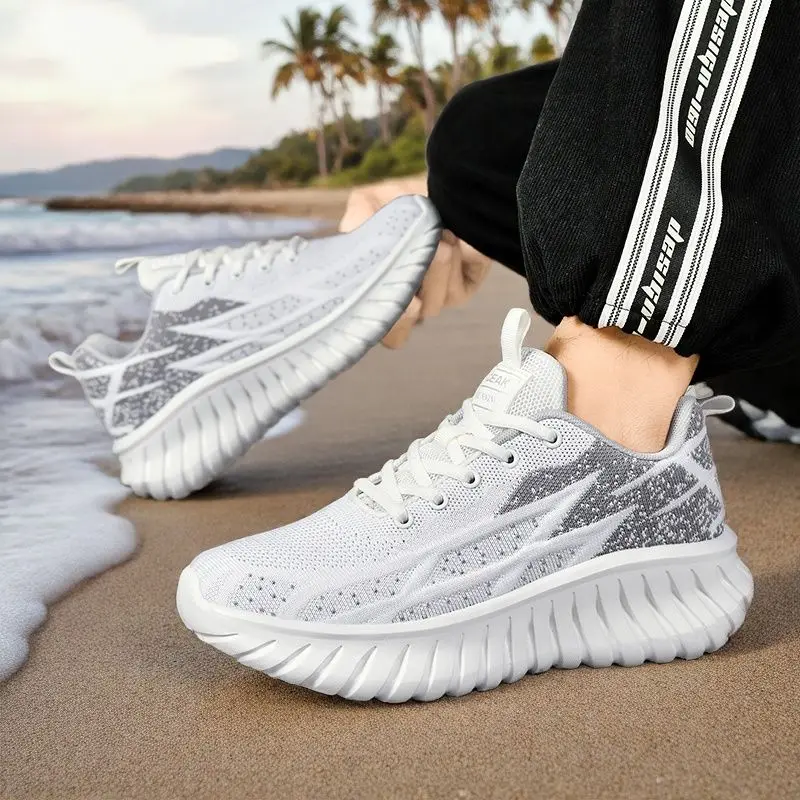 

Men's One Foot Walking Shoes Anti Slip Running Shoes, Breathable Thick Soled Shoe Lightweight Fitness Casual Sneakers for Women