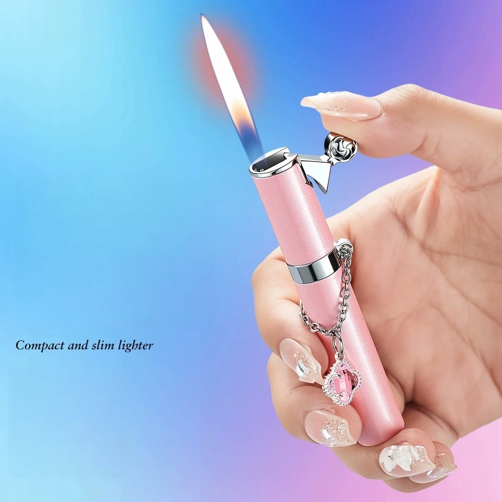 

Luxury Clover Mini Inflatable Lighter Metal Fashion Outdoor Portable Mini Lighter Smoking Accessories Women Smoking Gifts