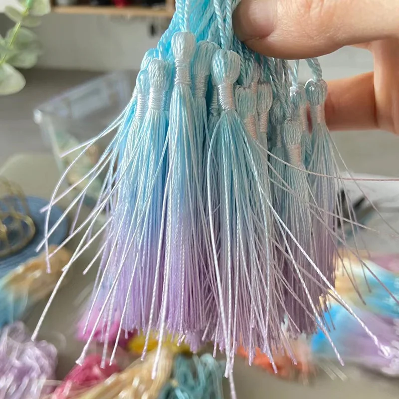 

Hand-Dyed adient Tassel Material Ancient Sle Pendants Hanging Decorations Bookmarks DIY Jewelry Accories