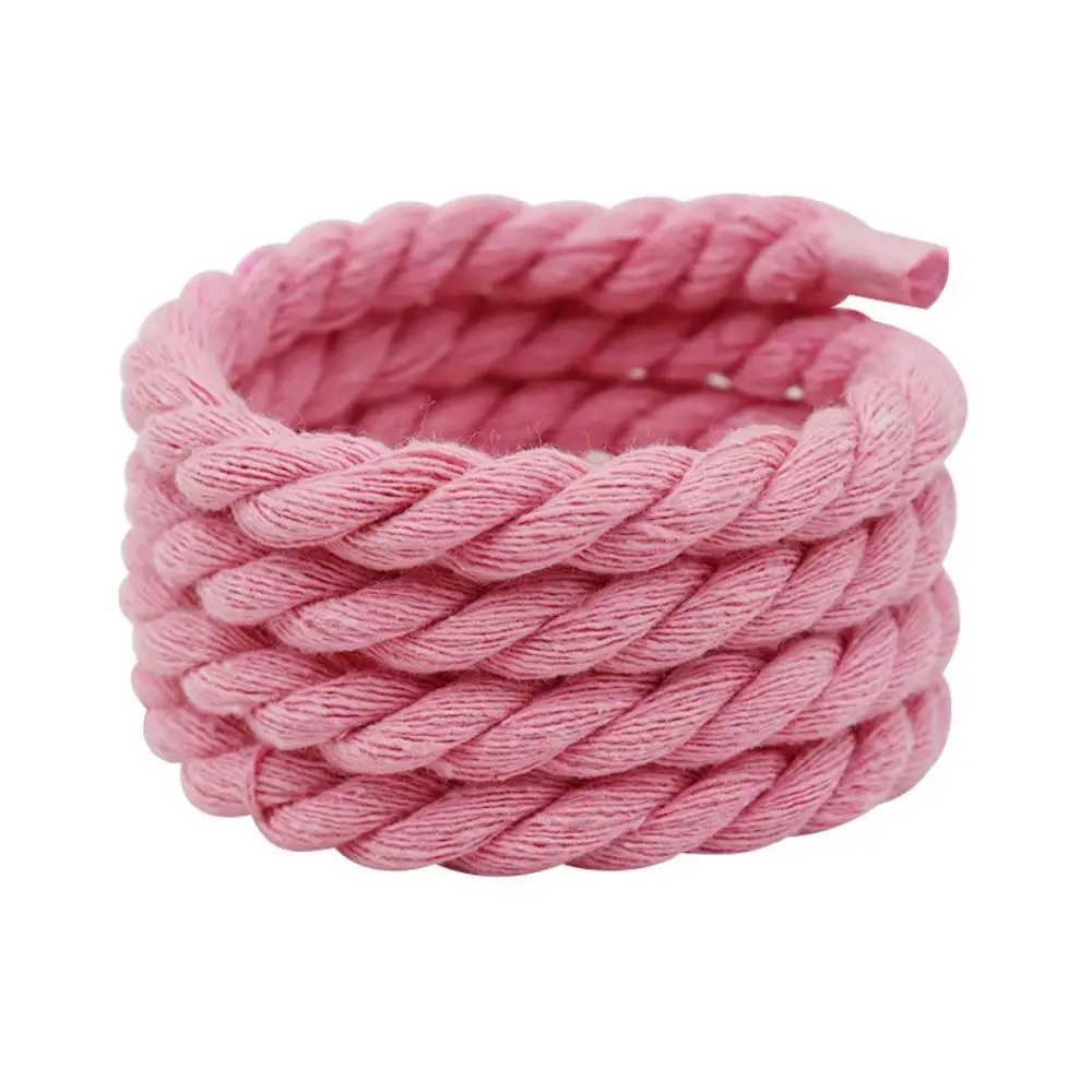 2PCS 10Colors Thick Rope Laces High Quality Polyester Cotton Solid Color Laces Round 0.8cm120cm Width Bold Shoelaces