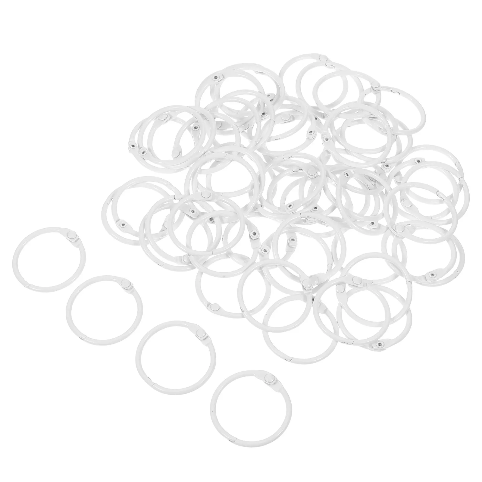 60Pcs Metal Binder Rings Flash Card Loose Leaf Book Binding Rings Scrapbook Album Key Chain Index Card Organizer